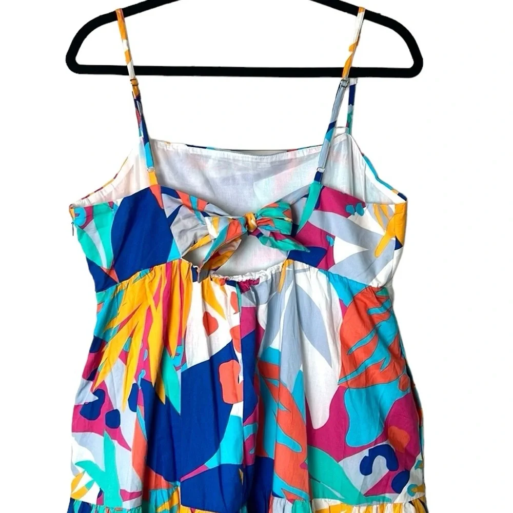 J. Crew Tie-back Tiered Midi Dress